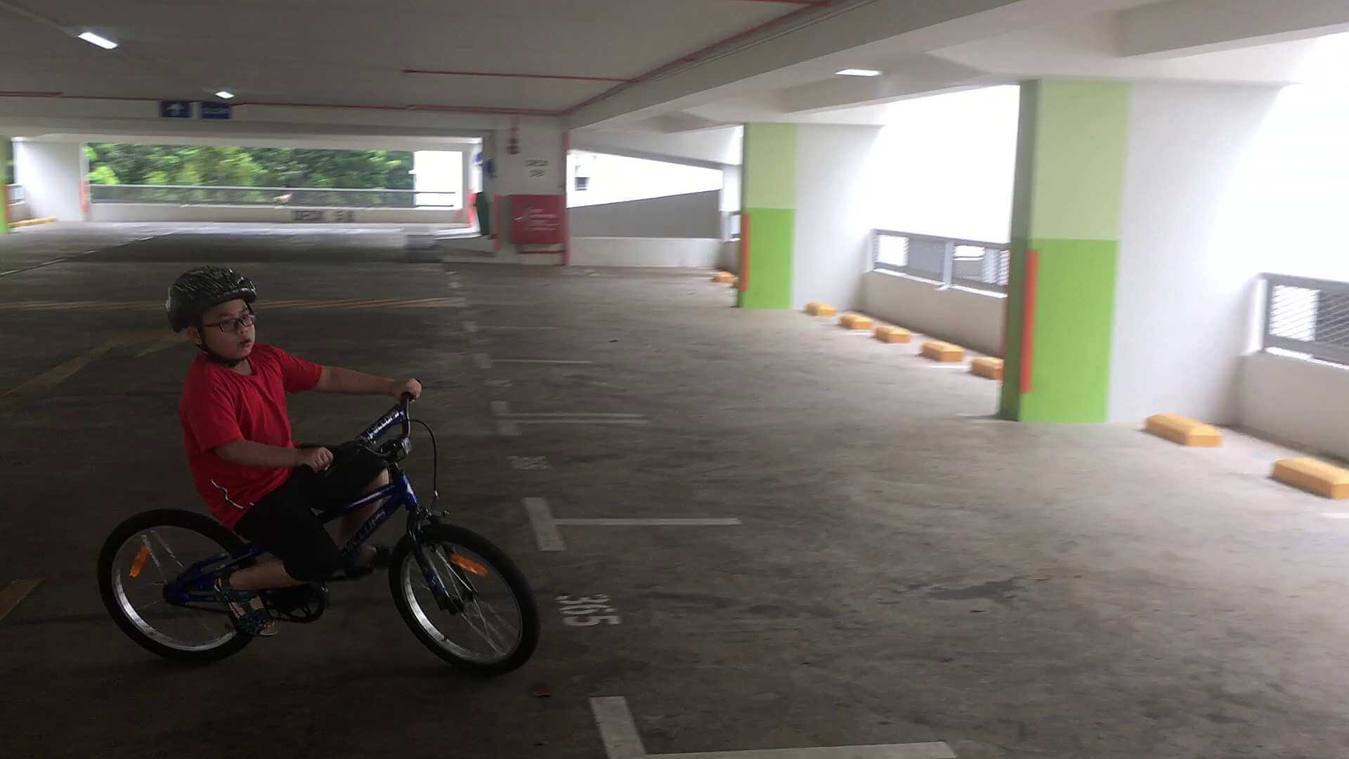 From a child kept saying he cannot balance, to able to cycle.