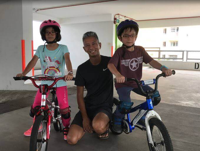 Within two hours; that's all it takes to train my two kids to cycle!