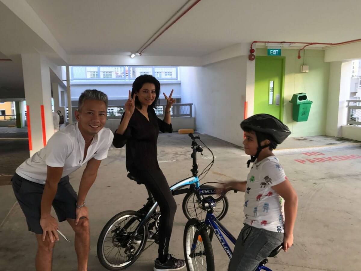 Coach Fai was simply brilliant! In fact both of them were cycling after the first lesson itself..