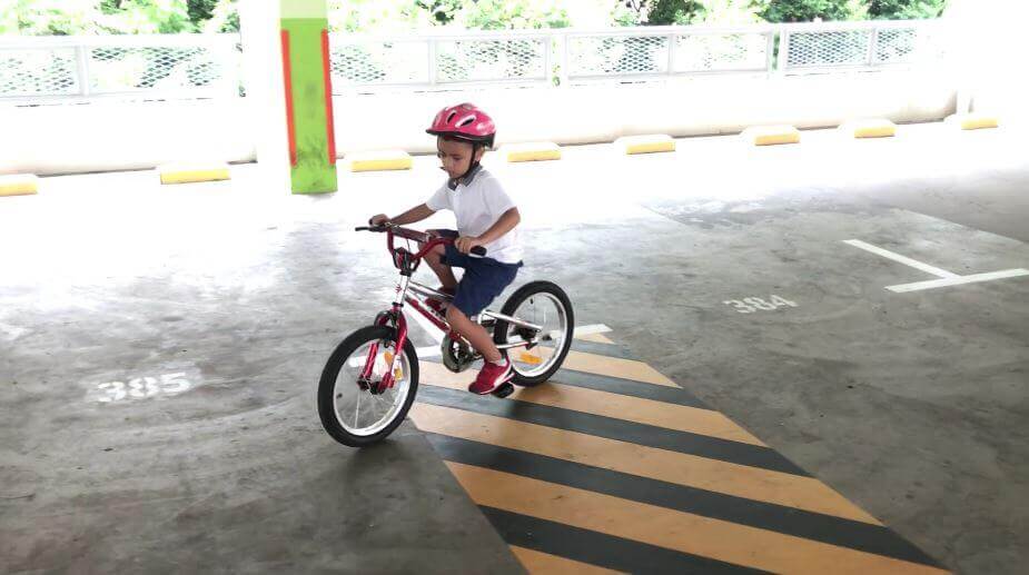 Thanks to his endless patience and encouragement our boy is now a confident cyclist.