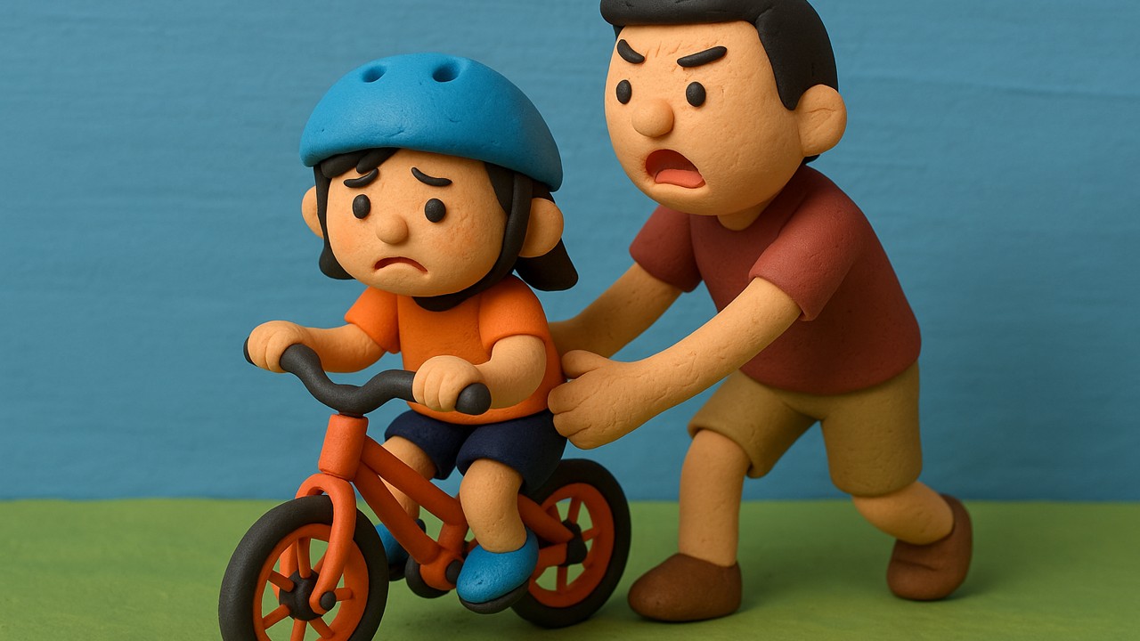 “Pedal! Pedal! Balance! Balance!”